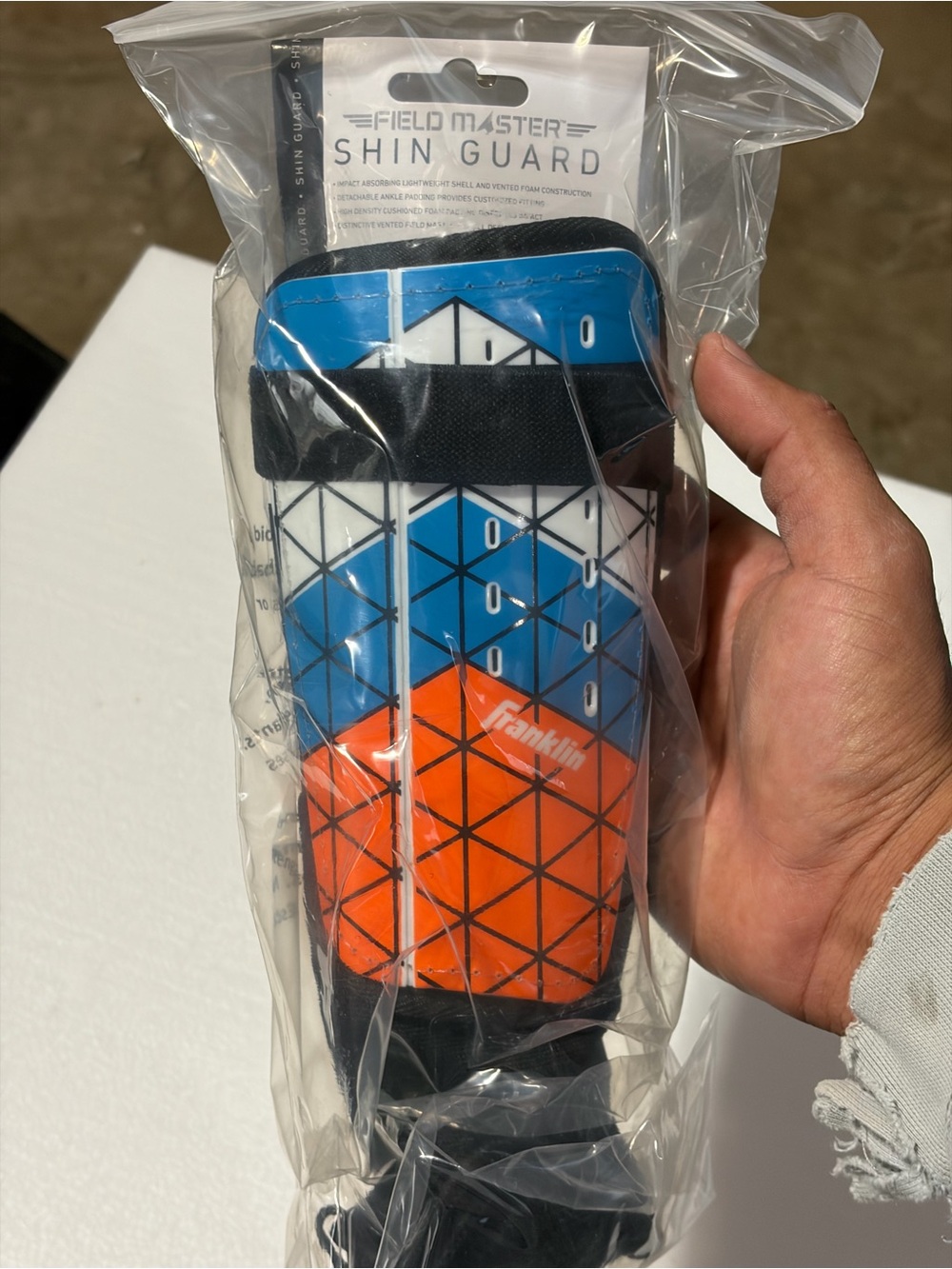 Field Master Shin Guard - Blue & Orange